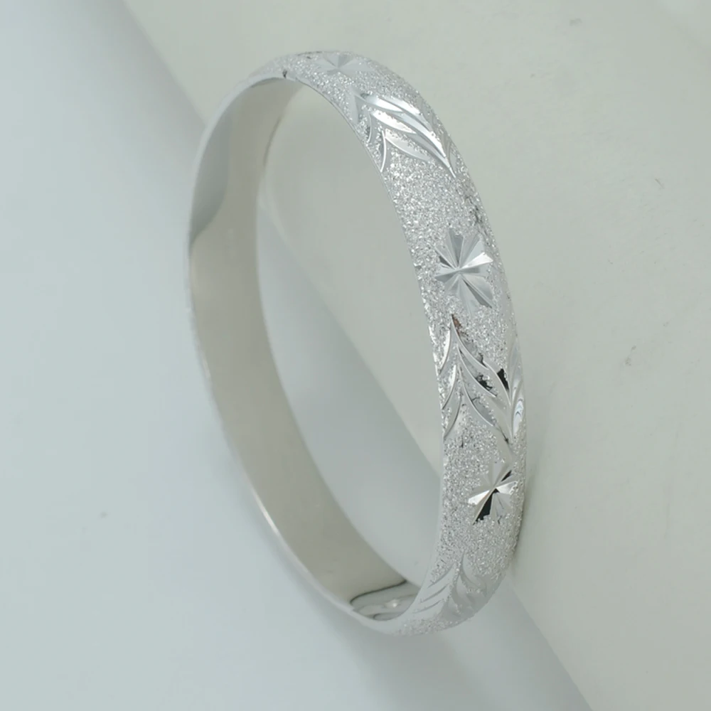 Anniyo (ONE Piece) Can Open Bangle for Women Silver Color Eritrea/Ethiopian Bracelet Bangles African/Arab/Dubai Jewelry #000125 | Украшения
