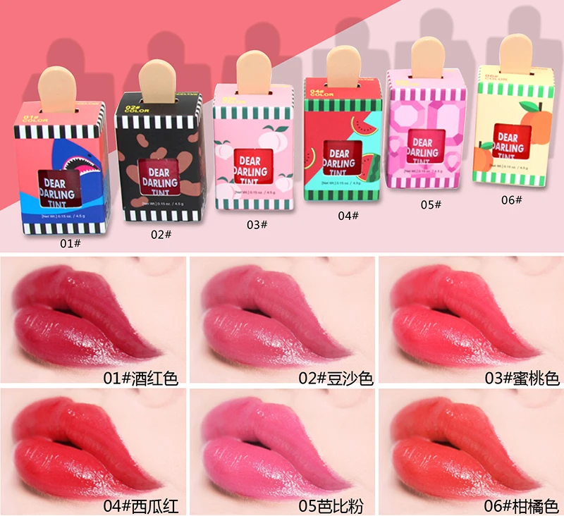 Жидкая матовая губная помада в Корейском стиле 6 цветов водостойкий блеск для губ