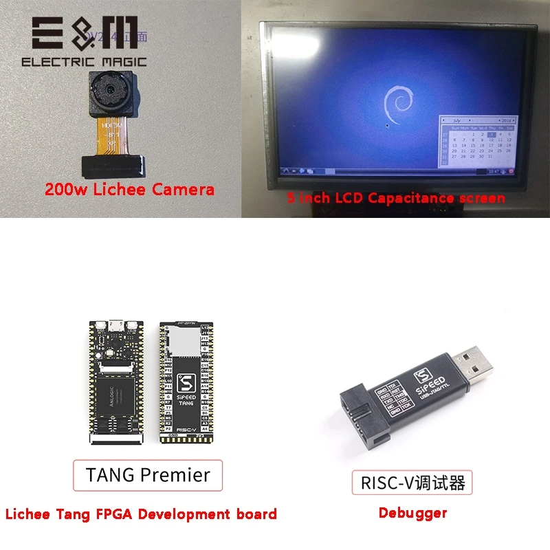G set 2 Lichee Tang Risc V FPGA макетная плата запчасти 200 Вт OV2640 камера VGA LVDS модуль сенсорный экран VGA отладчик LVDS - Цвет: G set 2
