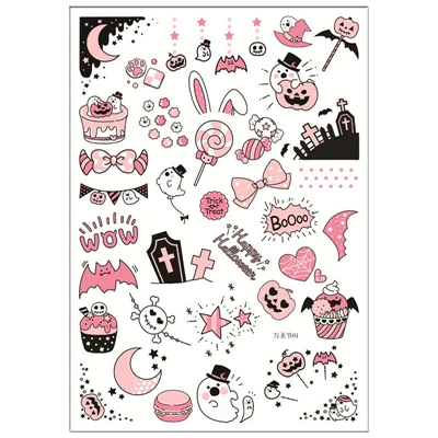 2 pcs/lot Kawaii Halloween Doll Decoration Planner DIY Sticker pasted Notebook Agenda Toy Stickers Scrapbooking Craft Supply - Цвет: 2 PCS