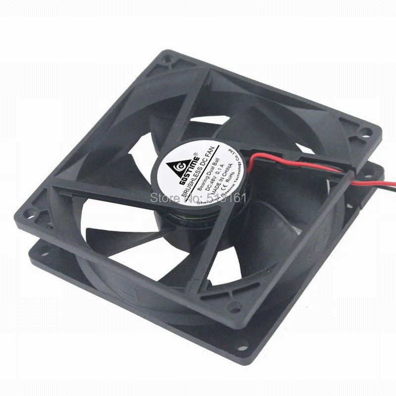 10Pcs Gdstime 92mm 9225 90mm 92x92x25mm 48V 0.1A 2 Wires Ball Bearing DC Cooling Fan