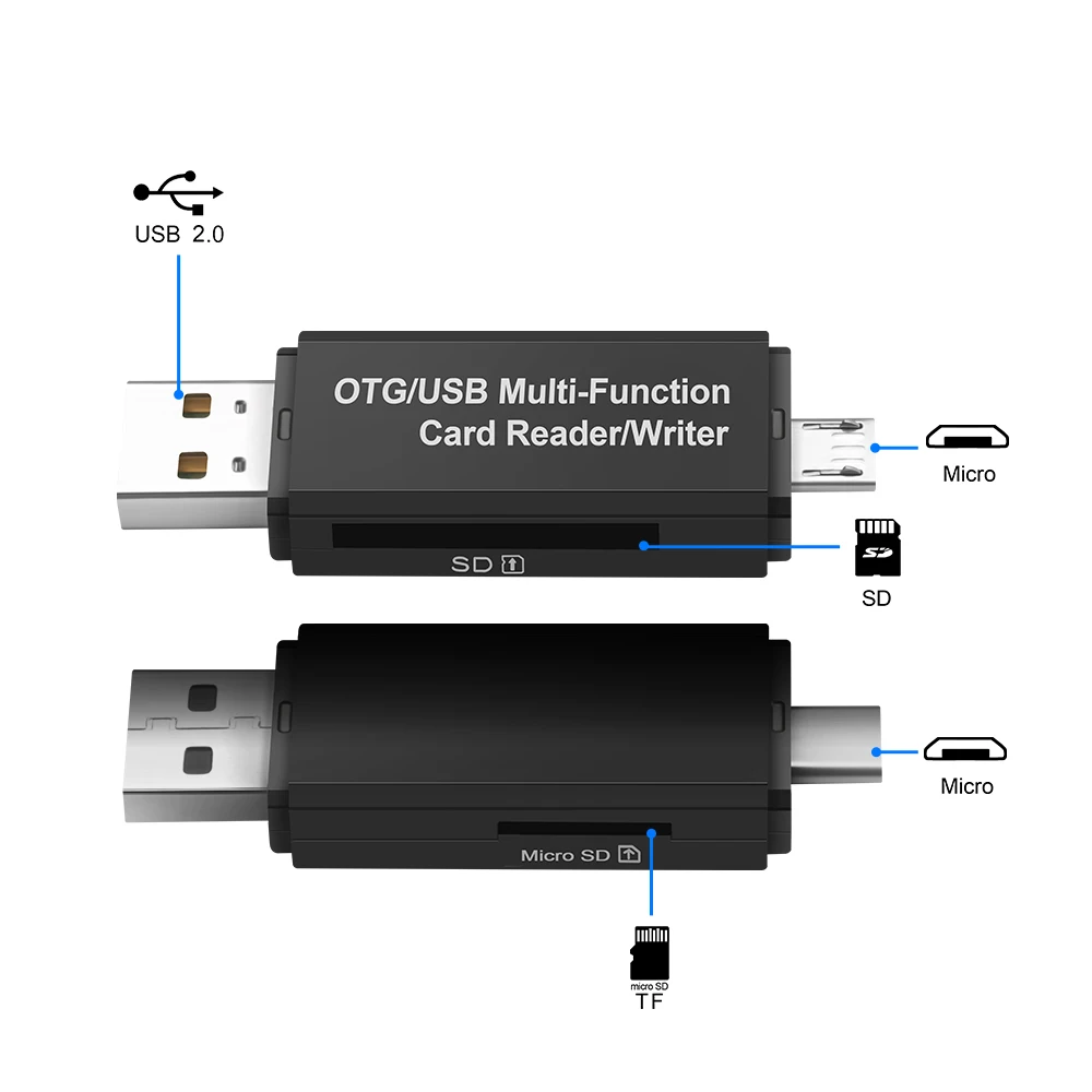 Многофункциональный картридер OTG Card Reader USB 2 0 Мирко карты для Micro SD/TF SD Android телефон