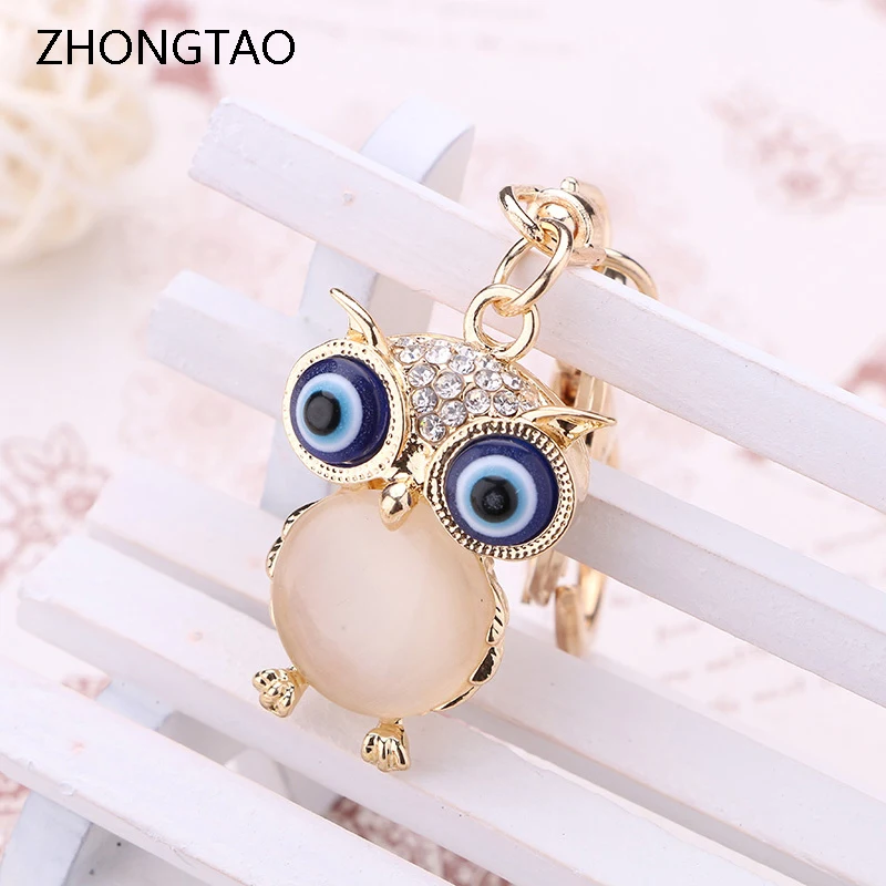 Креативные Стразы брелок в виде совы с животными для автомобильных ключей