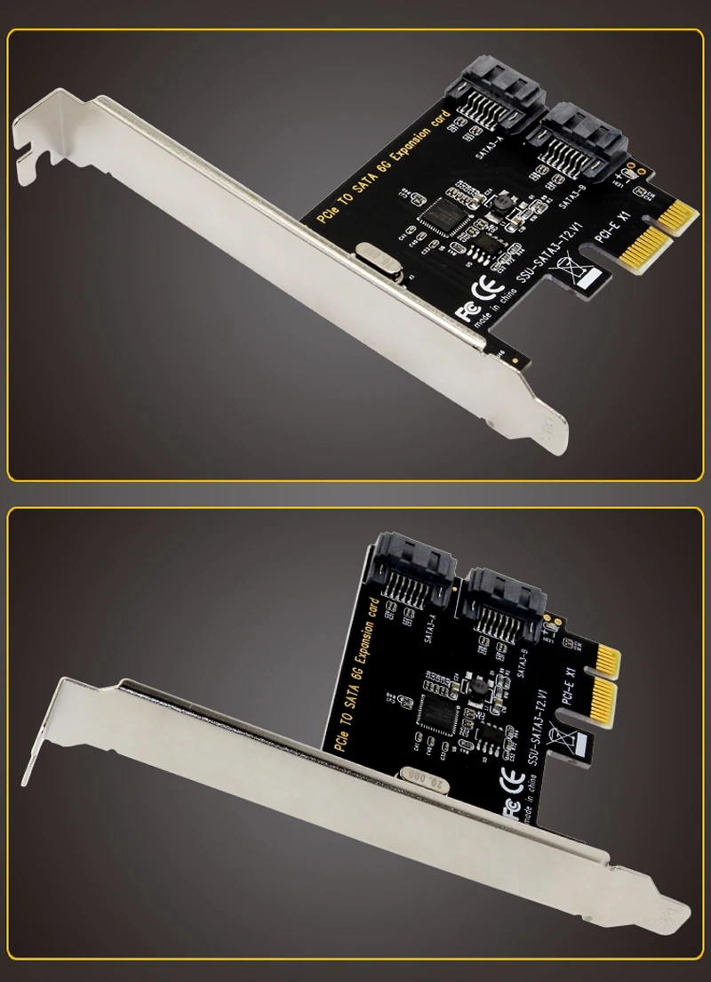H1111Z добавить на карт PCI-E SATA 1X 4X 8X 16X карт PCI-E PCI Express SATA 3,0 2-Порты и разъёмы SATA III SSD SATA 6 Гбит адаптер расширения Панели