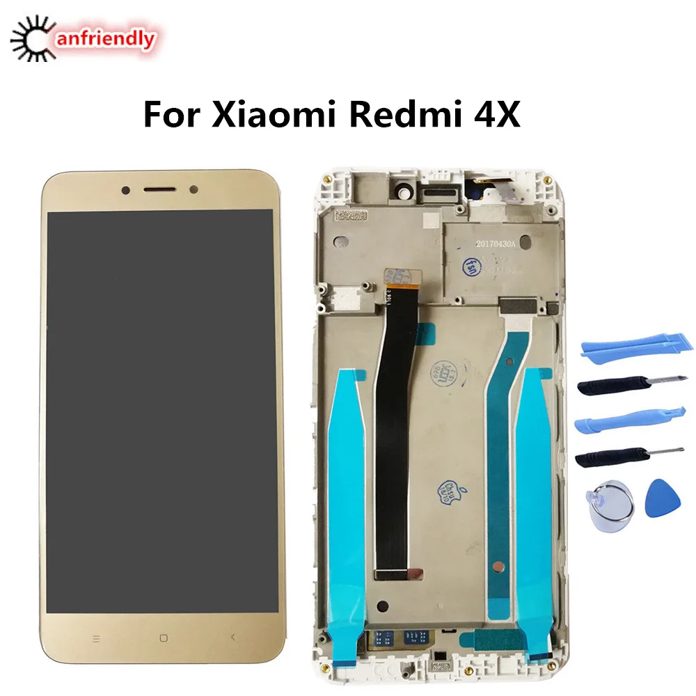 ЖК дисплей и сенсорный экран с рамкой для Xiaomi Redmi 4X сменный дигитайзер в сборе