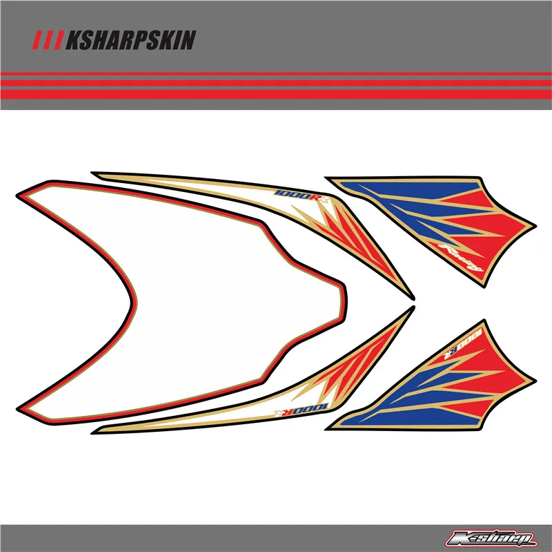 K-TBT-HON-1000RR-06 Передний обтекатель мотором цифровая доска 3D защитный гель для HONDA CBR1000RR 2008-2011 - Цвет: K-TBT-HON-1000RR-06