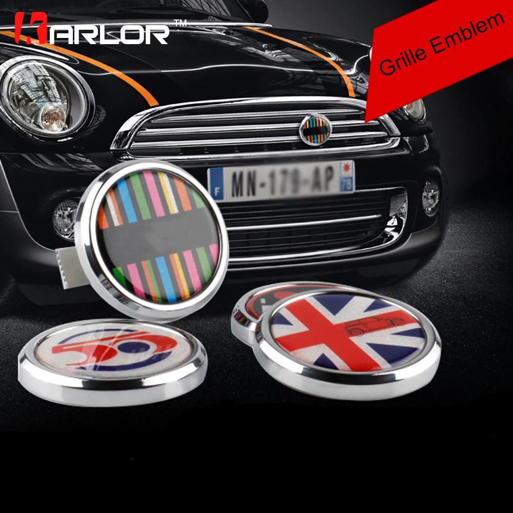 Классический металлический передний значок для гриля MINI Cooper R50 R55 R56 R57 R58 R60 R61 F55 F56
