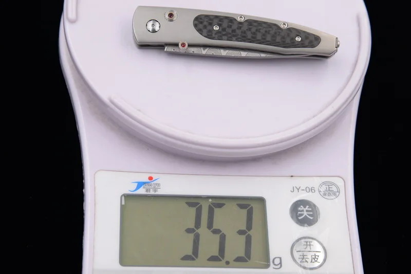 

JUFULE Made Gentac B30 Damascus blade Titanium carbon fiber camping Pocket outdoor EDC Tool folding Kitchen knife