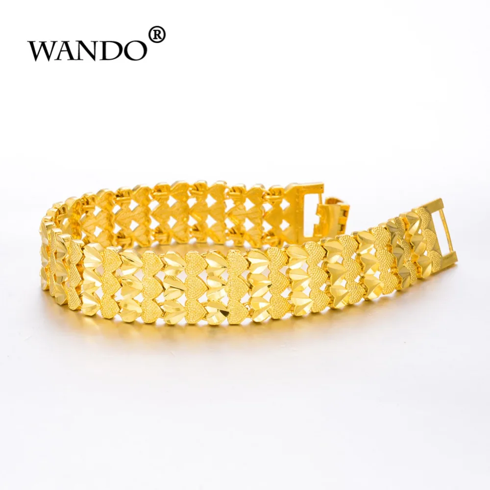 Wando ювелирные изделия эфиопские мужские стильные широкие браслеты золотого