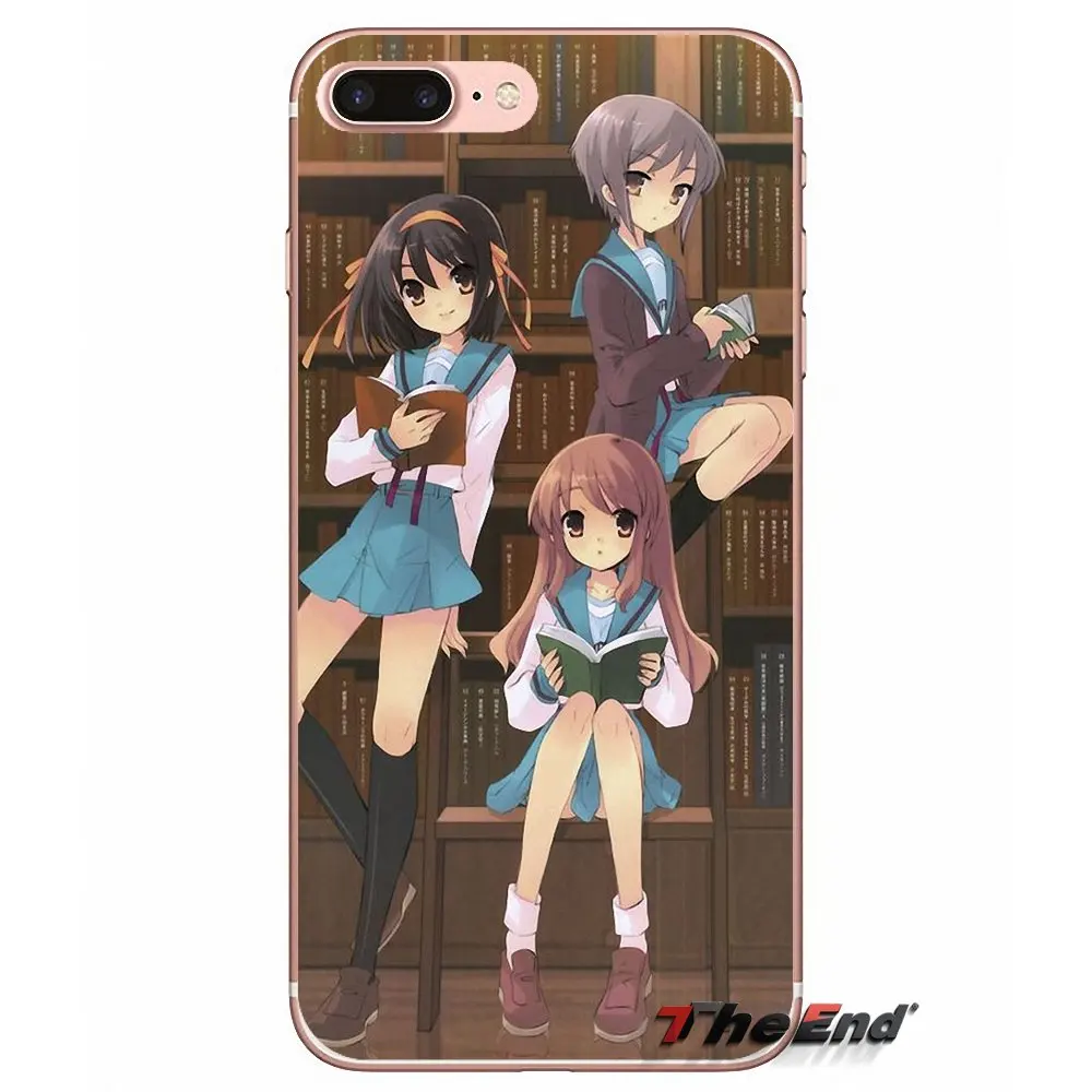 Suzumiya haruhi no yuuutsu аниме мягкий чехол для iPhone X 4 4S 5 5S 5C SE 6 6S 7 8 Plus Samsung Galaxy J1 J3 J5 J7 A3 A5 2016