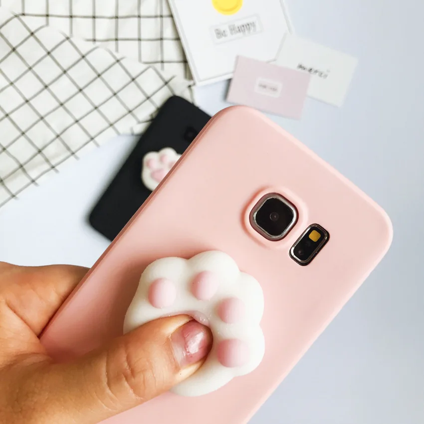 Милый 3d-силикон мягкими кошачий глаз мягкий чехол для телефона samsung A3 A5 A7 J3 J5 J7 max