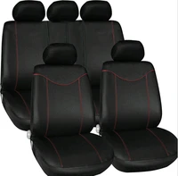 universal 9pcs full seat cover set car seat cover low front back set black and red free shipping