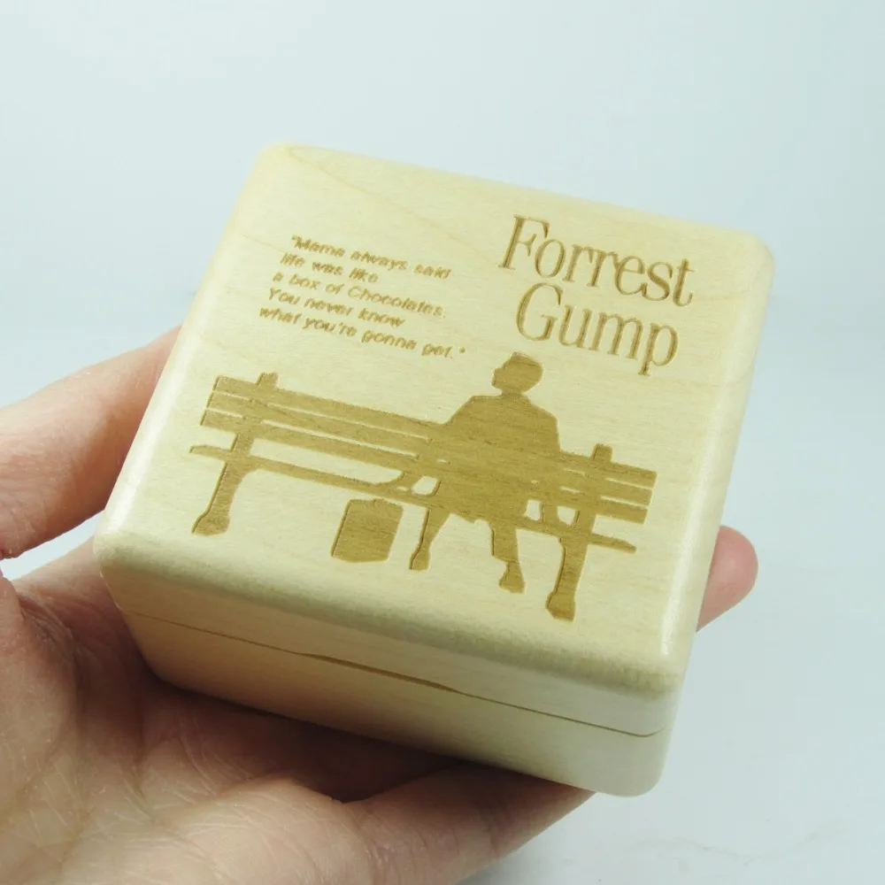 Деревянная заводная Музыкальная шкатулка The Forrest Gump тематические подарки для