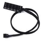 Хост-кейс вентилятор охлаждения для ПК силовой кабель от 1 до 4 штыревой разъем 4 штыревого гнезда вентилятора сплиттер кабель для 3-контактного и 4-контактного PWM охлаждающего вентилятора