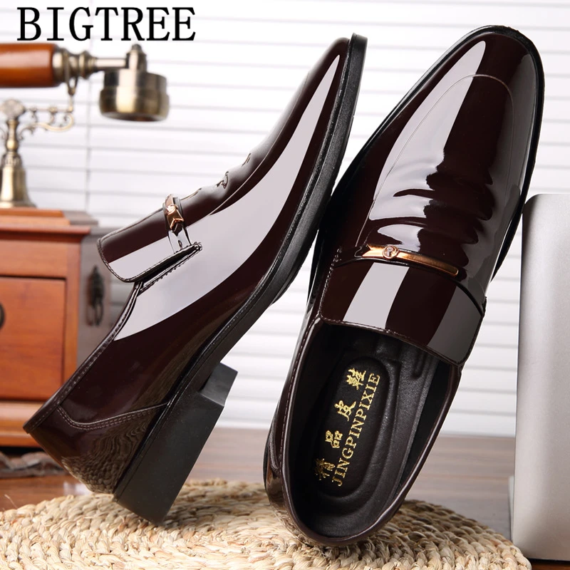 Brown Dress Elevator Shoes For Men Dress Shoes Leather Oxford Shoes For ...