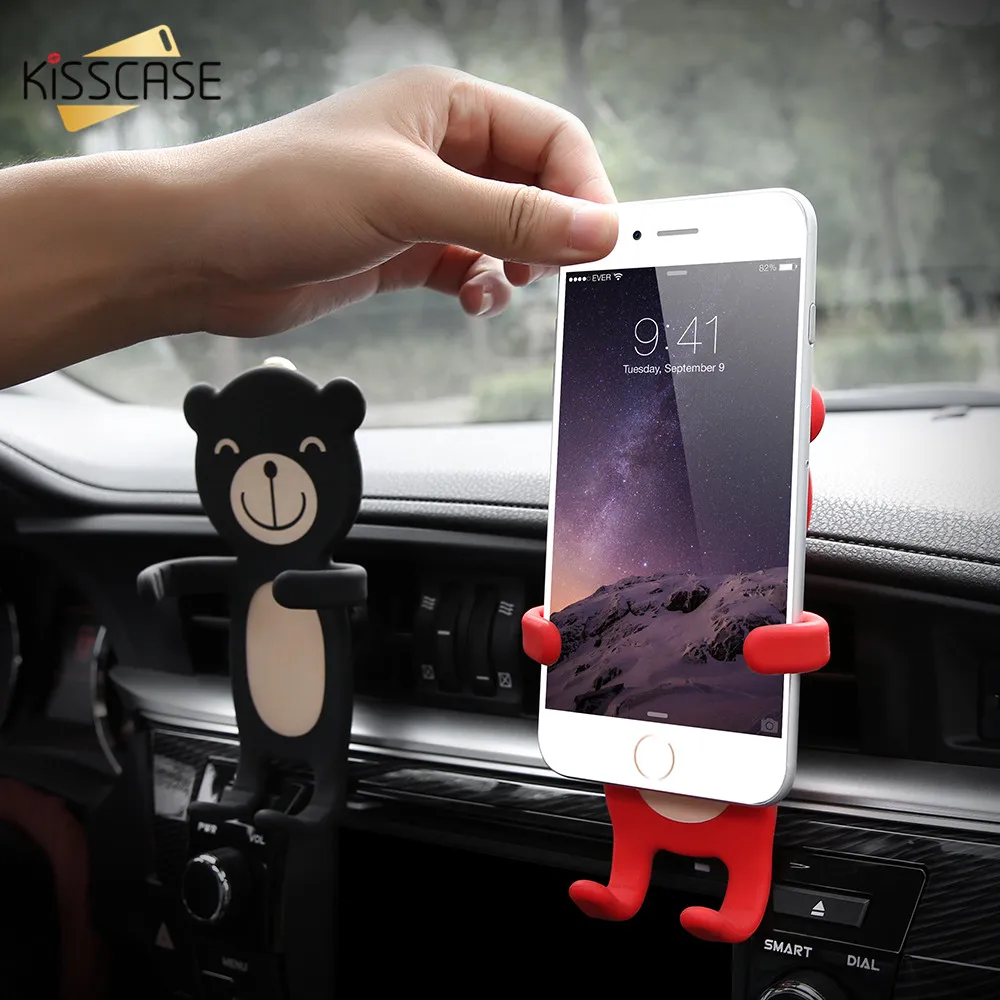 KISSCASE Универсальная автомобильная подставка для телефона для iPhone 6 6S 7 Plus 5S samsung Galaxy S8 Plus S7 S6 Авто Автомобильный держатель для телефона