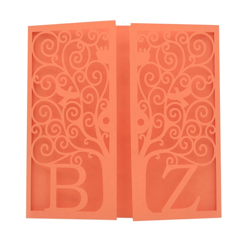 MR049 wedding card invitation tree laser cut party birthday decoration invitations in paper crafts | Дом и сад