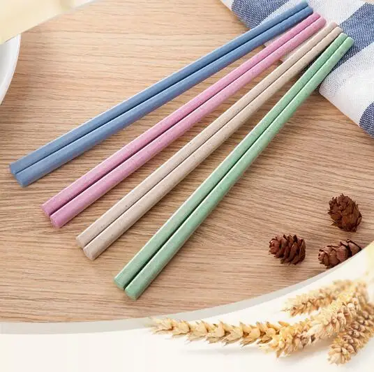 10 пар/лот Пшеничная солома китайские палочки для еды набор экологически чистые