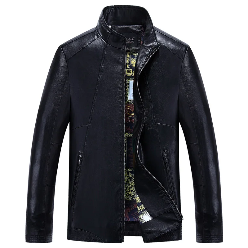 M-5XLBig coats. male genuine leather clothing plus size velvet slim motorcycle jacket outerwear | Мужская одежда
