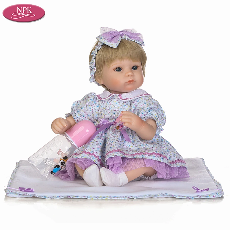 NPK 40 см силиконовая кукла для новорожденных игрушки девочек мягкая ткань боди