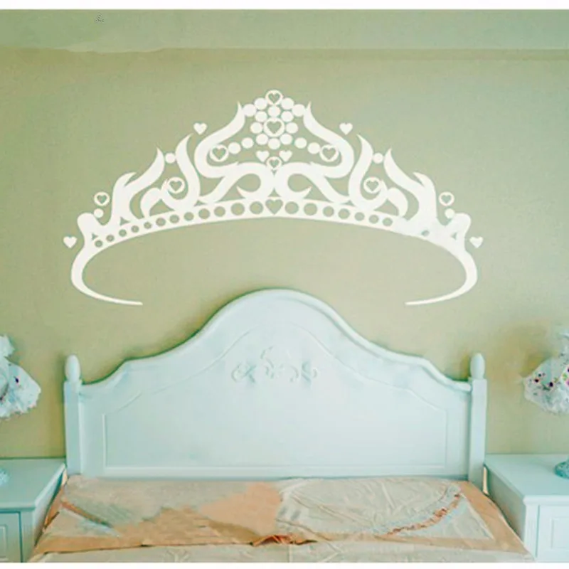 Красивые Виниловые наклейки на стену в виде короны для маленьких девочек стикеры
