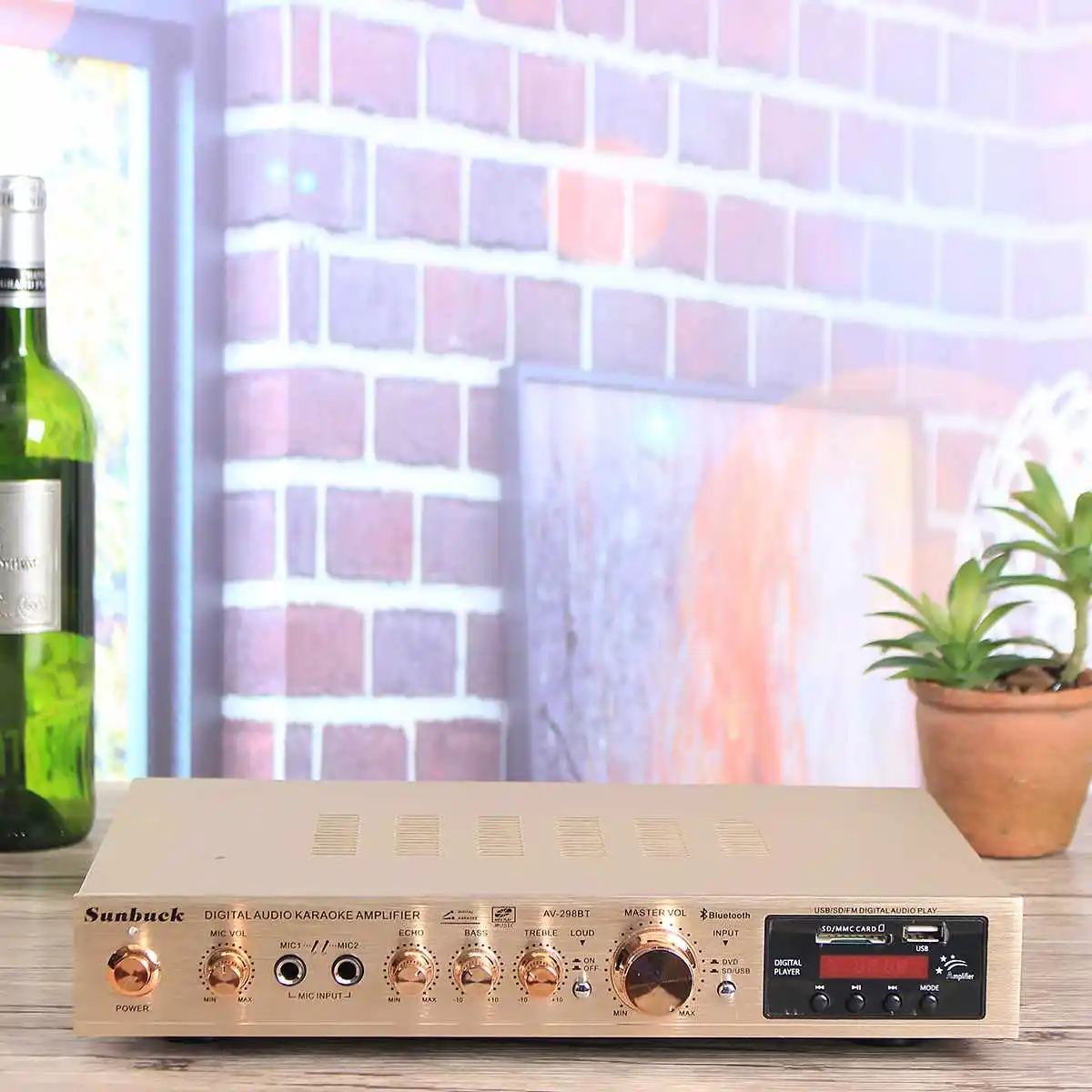Bluetooth 298BT усилитель мощности, ЖК-дисплей, сценическое аудио HiFi 800 Вт, 220 В-240 В, 50 Гц, 5 каналов, домашний кинотеатр, FM радио, поддержка SD/USB