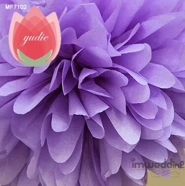 light purple Помпоны 1 шт. 30 см, китайская бумага шарики из искусственных цветов Свадебные вечерние украшения партии товары для дома автомобиля Pom декоративные - Цвет: light purple