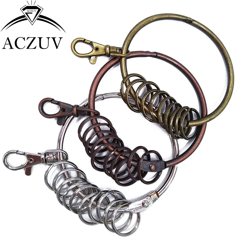 20Pcs Big 80mm Large Key Ring 10 Small Split Rings with 38mm Swivel Lobster Clasp Hooks Keychains Findings Accessories