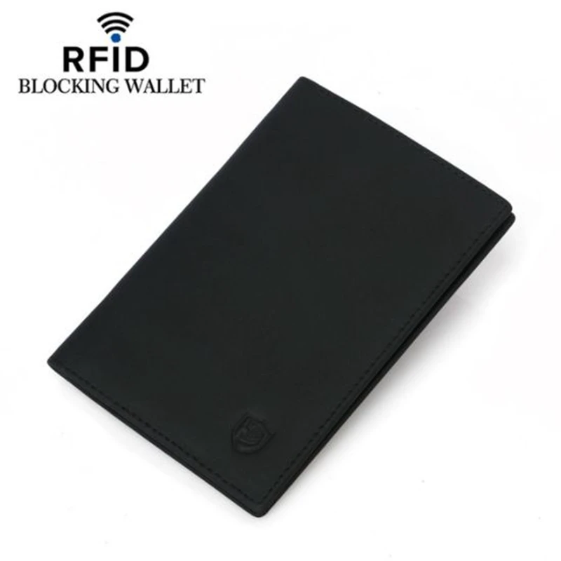 Новый Кошелек для паспорта с блокировкой RFID из натуральной бычьей кожи Обложка
