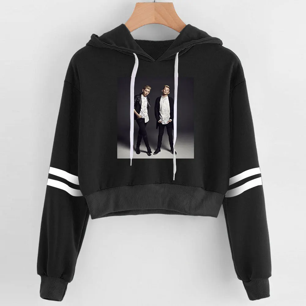 Marcus and Martinus Navel Hoodies Hip Hop New Casual Fashion women Hoodies Outwear High Street Marcus& Martinus Sexy Sweatshirt