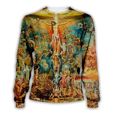 Sweatshirts PLstar Cosmos Jesus/Христианство/Крест 3D печатных Толстовка/куртка/мужская женская одежда в стиле хип-хоп - Цвет: Sweatshirts