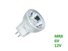 12В 6В MR8 прожектор галогенный MR8 12В прожектор 5 Вт 10 Вт 20 Вт маленький LED-светильник Мини прожектор 12В mr8 6В