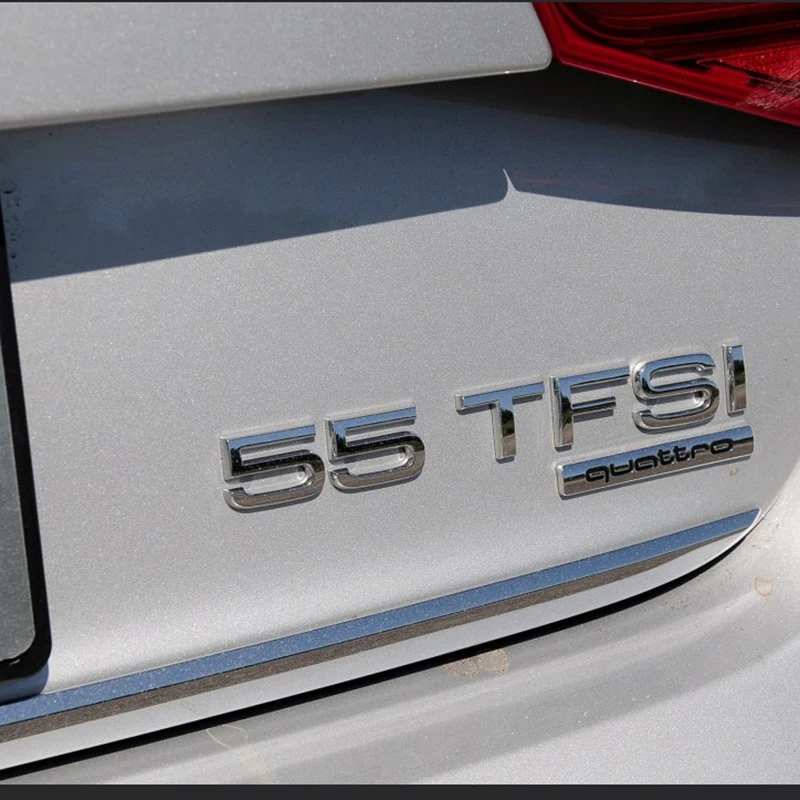 Перемещение автомобиля Стикеры s для Audi A3 A4 A6 Q3 Q5 Q7 30 35, 40 45 50 55 TFSI ограниченное 3D Металлическая Задняя эмблема хвостовая часть значок Стикеры