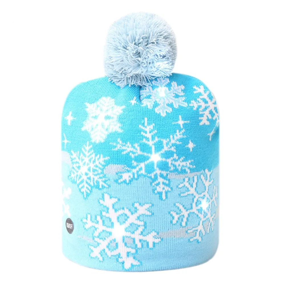 LED Рождественская шапочка Уродливый Рождественский свитер елка легкая вязаная