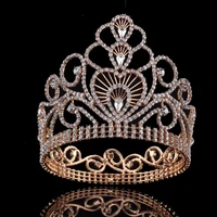 2020 new fashion bridal large tiara crown pageant stage performance crowns wedding hair accessories big crown bride headpieces
