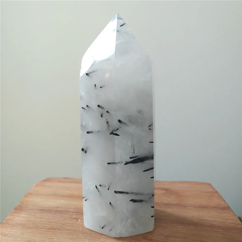 148 г обелиск черный кварц Кристалл точка кристалл кварца палочка турмалин