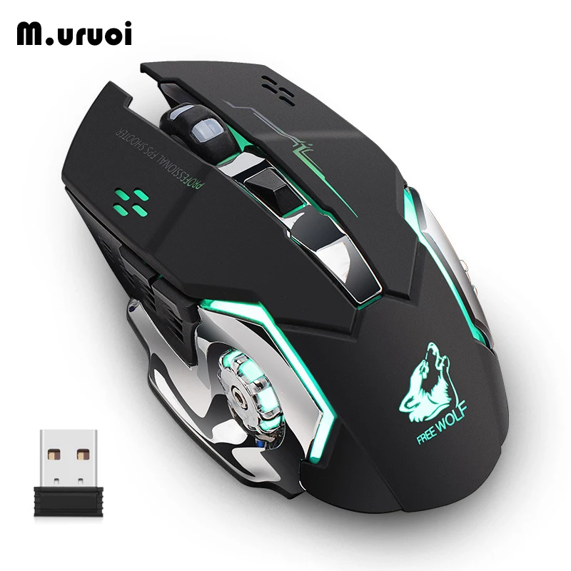 

M.uruoi Wireless Mouse Silent Computer Mouse 2.4G Receiver Super Slim Mouse For PC Laptop 2400 DIP Optical USB Mice For Notebook