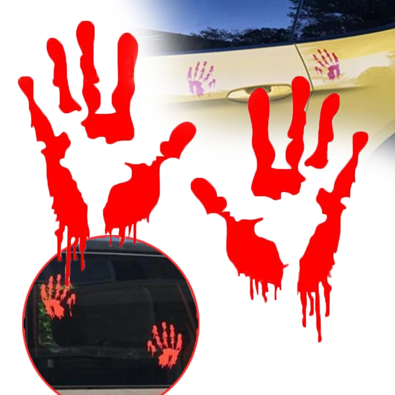 2 шт./компл. кровавый крови ручная печать Виниловая пленка для оклеивания
