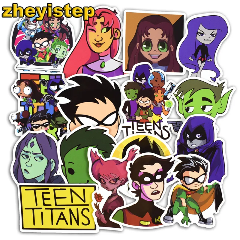 25 шт. Teen Titan стикер s аниме наклейка для багажа Скейтборд ноутбук гитара из ПВХ