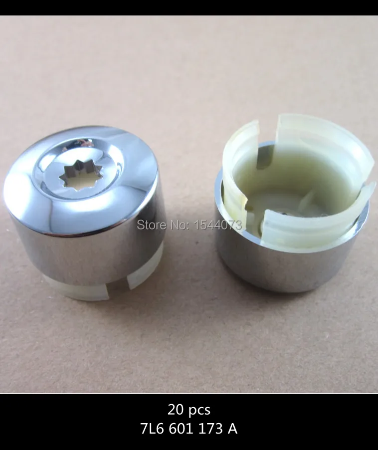 Набор из 20 колпачков для болтов с хромированными колесами VW 2004 2014 Touareg 7L6601173A 7L6 601