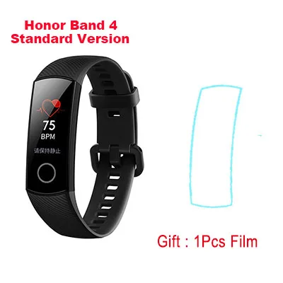 Band 4 Black Умный Браслет huawei Honor Band 4, трекер сердечного ритма, Bluetooth, спортивный фитнес-трекер, сенсорный экран, для женщин и мужчин, Смарт-часы, ремешок - Цвет: Band 4 Black