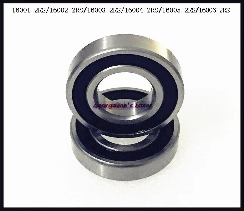 1-4 шт./лот 16001-2RS / 16002-2RS 16003-2RS 16004-2RS 16005-2RS 16006-2RS резиновый шариковый подшипник с