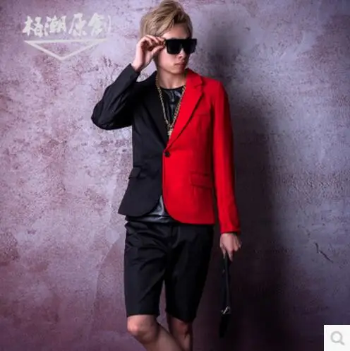 Женская Новинка 2018 Мужская одежда модный певец ди джей GD черные красные шорты