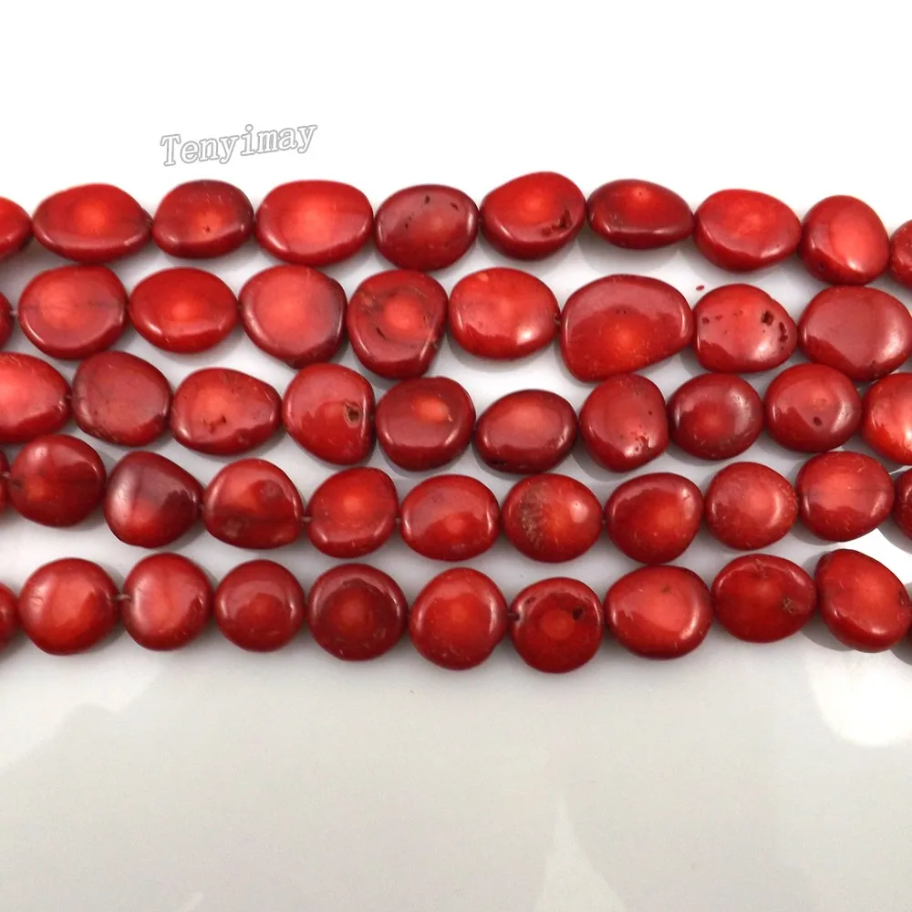 Оптовая продажа 5 нитей 16 дюймов/нить 10 мм неправильной формы коралловые бусины в