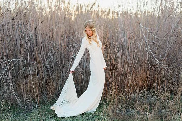 2016 New Arrival Mermaid Bateau Simple Cheap Boho Bridal Dresses vestido de casamento Custom Long Sleeve Wedding | Свадьбы и