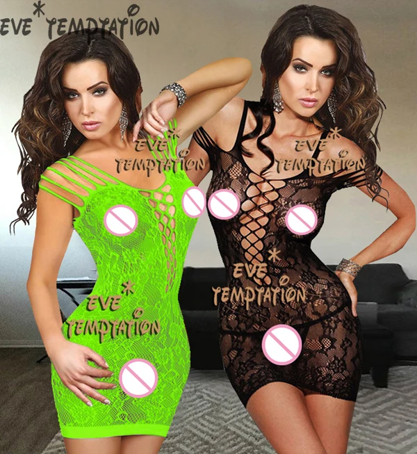 Сексуальное нижнее белье детская одежда комбинация minidress ПЕРФОРИРОВАННОЕ для