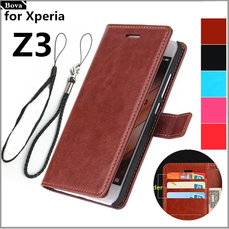 Держатель для карт, чехол для sony Xperia Z3, D6603, D6633, D6653, D6683, кожаный чехол, защитный чехол, ретро Чехол, кошелек, флип-чехол