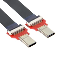 20cm dual type c usb fpv male to male soft flexible cable usb 3 1 ultra thin flat fpc otg charging data cable for huawei xiaomi
