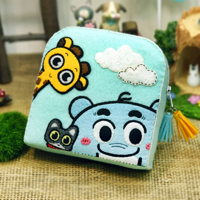 Фетровый Кошелек для монет сделай сам милый детский мультяшный кошелек кавайная