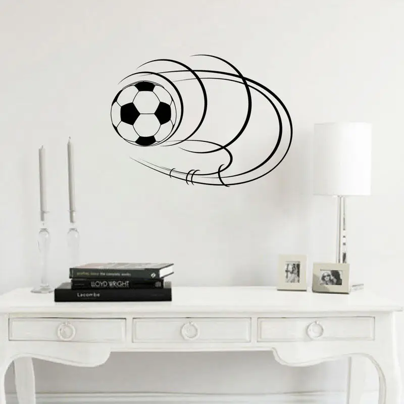 

Hot Selling House Room Wall Art Decorative Wall Sticker Football Design Motif Wall Mural Vinyl Art Wall Mural Y-576
